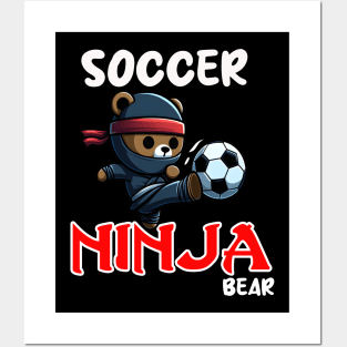 Soccer Ninja Bear Posters and Art